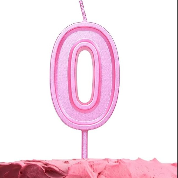 VELA NUMERO 0 PARTY ROSA PZA